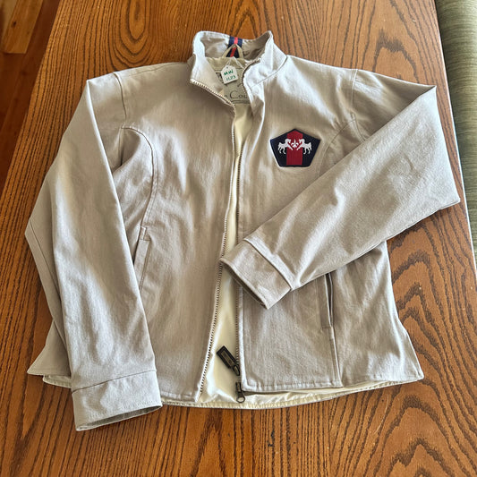 Women's M Equine Couture Tan Regatta Jacket